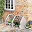 Outsunny Mini Small Greenhouse with Steel Frame & PE Cover & Window, White