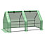 Outsunny Mini Small Greenhouse with Steel Frame & PE Cover & Zippered Window