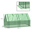 Outsunny Mini Small Greenhouse with Steel Frame & PE Cover & Zippered Window