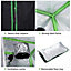 Outsunny Mylar Hydroponic Grow Tent with Floor Tray for Indoor Plant Black, green