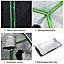 Outsunny Mylar Hydroponic Grow Tent with Floor Tray for Indoor Plant Black Green