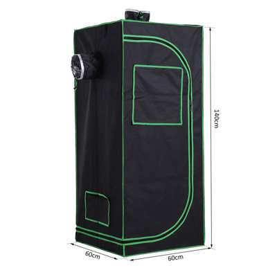 Outsunny Mylar Hydroponic Grow Tent with Floor Tray for Indoor Plant - 3