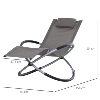 Outsunny Foldable Reclining Garden Chairs with Footrest and