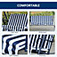 Outsunny Outdoor 3-person Metal Porch Swing Chair Bench Canopy Blue