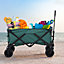 Outsunny Outdoor Cart Folding Cargo Wagon Trailer Beach w/ Telescopic Handle