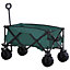 Outsunny Outdoor Cart Folding Cargo Wagon Trailer Beach w/ Telescopic Handle