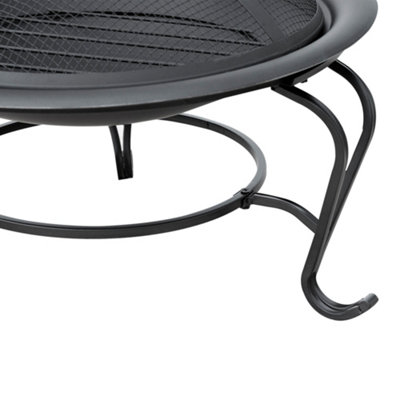 Outsunny Outdoor Fire Pit Wood Log Burning Heater Garden Stove Patio Brazier - 7