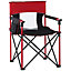 Outsunny Outdoor Folding Fishing Camping Chair w/Cup Holder,Pocket,Backrest Red