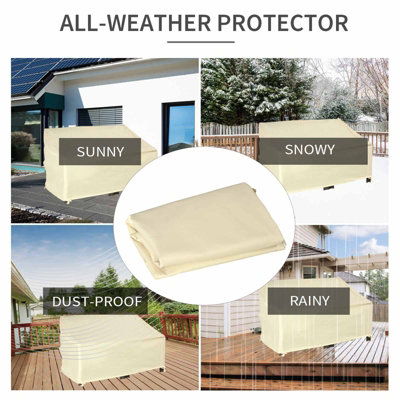 Outsunny Outdoor Furniture Cover 2 Seater Loveseat Protection 140x84x94cm - 4