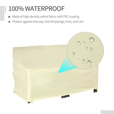 Outsunny Outdoor Furniture Cover 2 Seater Loveseat Protection 140x84x94cm - 5