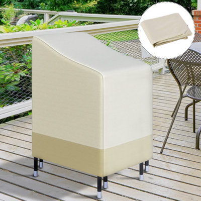 Outsunny Outdoor Furniture Cover Chairs Stacked Protection Deep Wind Rain Dust DIY at B&Q