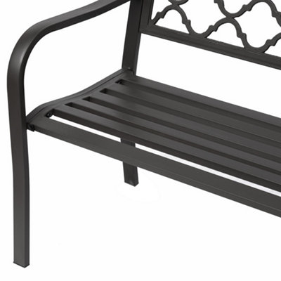 Outsunny  Outdoor Garden Bench 2 Seater Patio Porch Loveseat Chair Brown - 9
