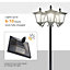 Outsunny Outdoor Garden Solar Light with Base Energy-efficient IP44 Dimmable