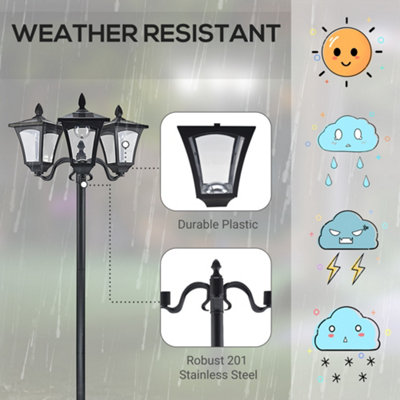 Outsunny Outdoor Garden Solar Light with Base Energy-efficient IP44 Dimmable - 7
