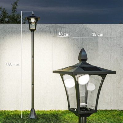 Outsunny Outdoor Garden Solar Light with Base IP44 Optical Control Dimmable - 3