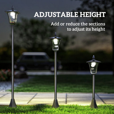 Outsunny Outdoor Garden Solar Light with Base IP44 Optical Control Dimmable - 4