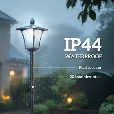 Outsunny Outdoor Garden Solar Light with Base IP44 Optical Control Dimmable - 5