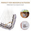 Outsunny Outdoor Hammock Cushioned Chair Patio Swing Seat Wooden Brown Garden