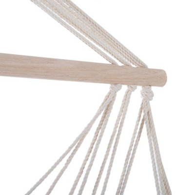 Outsunny Outdoor Hammock Hanging Rope  Footrest Armrest Yard Patio Swing Seat - 8