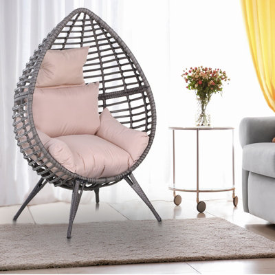 Outdoor wicker teardrop chair hot sale