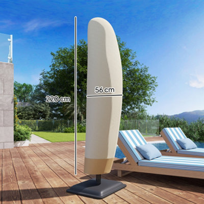 Outsunny Outdoor Parasol Cover Umbrella Garden Furniture Protection Wind Rain - 3