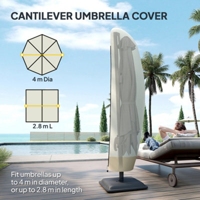 Outsunny Outdoor Parasol Cover Umbrella Garden Furniture Protection Wind Rain - 6
