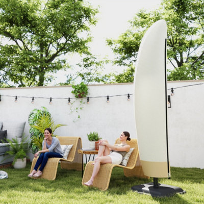 Outsunny Outdoor Parasol Cover Umbrella Garden Furniture Protection Wind Rain - 9