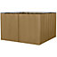 Outsunny Outdoor Privacy Curtain 4-Panel Sidewalls for 3 x 3 (M) Gazebos Brown