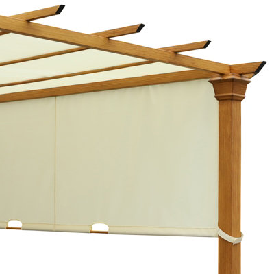 Outsunny Outdoor Retractable Pergola Gazebo Garden Sun Shade Canopy Shelter - 9