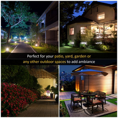 Outsunny Outdoor Solar Powered Lantern Lamp Garden Post Light Black - 5
