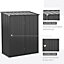 Outsunny Outdoor Storage Shed Steel Garden Shed  Lockable Door for Backyard