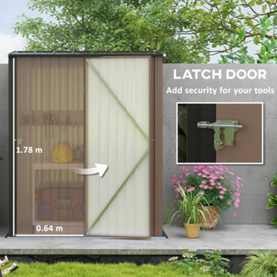 Outsunny Outdoor Storage Shed Steel Garden Shed  Lockable Door - 5