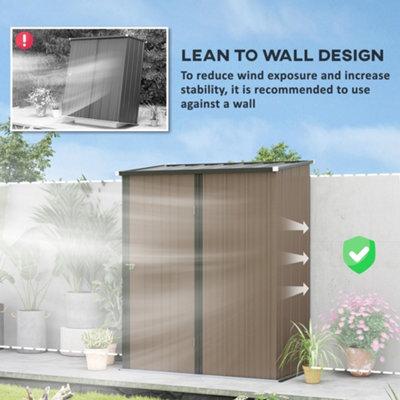 Outsunny Outdoor Storage Shed Steel Garden Shed  Lockable Door - 6