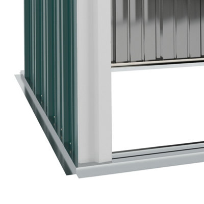 Outsunny Outdoor Storage Shed Steel Garden Shed w/ Lockable Door for Garden - 9