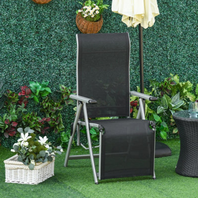 Outsunny Outdoor Sun Recliner Loungers w/ Adjustable Footrest for Patio Garden - 7