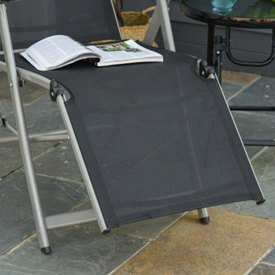 Outsunny Outdoor Sun Recliner Loungers w/ Adjustable Footrest for Patio Garden - 9