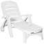 Outsunny Patio Folding Lounge Chair Recliner with Wheels & 5-Position Backrest