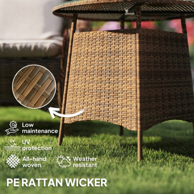 low patio table with umbrella hole Patiomore Outdoor Side Stand, Outdoor Bistro Square Steel Table 1.57'' Umbrella for Deck Garden Pool Backyard, Black : Patio, Lawn & Garden the epitome of quality modern outdoor furniture Outdoor Umbrella Table Costway Brown