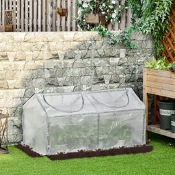 Outsunny Patio Garden mini Growhouse 120cm x 60cm x 60cm Greenhouse with Flap vent