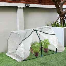 Outsunny Patio Garden mini Growhouse 99cm x 71cm x 60cm Greenhouse with Flap vent