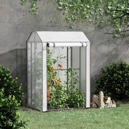 Outsunny Patio Garden Tomato Growhouse 100cm x 80cm x 150cm Greenhouse with Flap vent