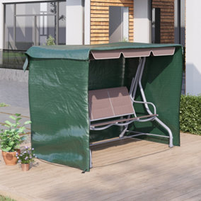 Outsunny Patio Swing Chair Cover Garden Furniture Protector 215x155x150cm Green