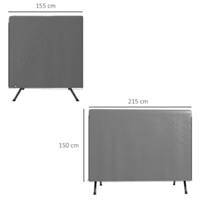 Outsunny Patio Swing Chair Cover Garden Furniture Protector 215x155x150cm Grey - 3