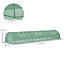 Outsunny PE Mini Greenhouse, 3m Portable Tunnel Green House with 5 Mesh Windows