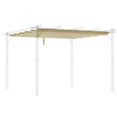 Outsunny Pergola Shade Cover Replacement Canopy for 3 x 3(m) Pergola, Beige