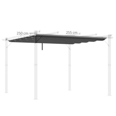 Outsunny Pergola Shade Cover Replacement Canopy for 3 x 3m Pergola, Grey