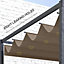 Outsunny Pergola Sun Shade Cover Roof Replacement for 3 x 2.15m Pergola, Coffee