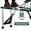 Outsunny Picnic Table Chair Set 4 Seat Aluminium PP W/ 2.7cm Umbrella Hole