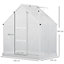 Outsunny Polycarbonate,Aluminium 6 x 4 FT Greenhouse with Adjustable vent