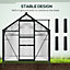 Outsunny Polycarbonate Greenhouse Large Walk-In Green House Garden Plants Grow Galvanized Base Aluminium, 6 x 10ft